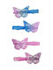 LIL' Queen Glitter Set Kids Hair Clips with Hair Clip Bobby Pin Animal 4 Pieces