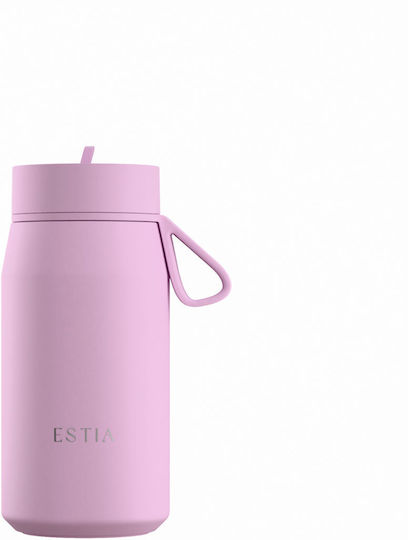 Estia Pulse Save The Aegean Recyclable Thermos Bottle Stainless Steel BPA Free 360ml Lavender