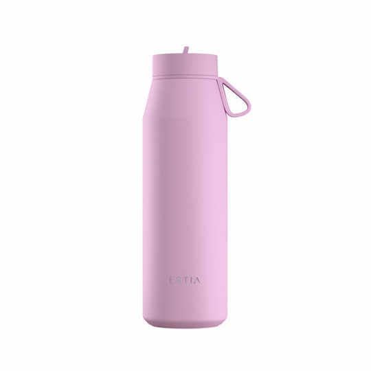 Estia Pulse Save The Aegean Recyclable Thermos Bottle Stainless Steel BPA Free 800ml Lavender