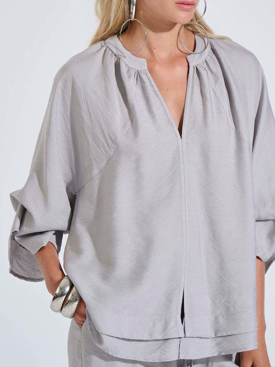 Bill Cost Women's Blouse with 3/4 Sleeve & V-Ne...