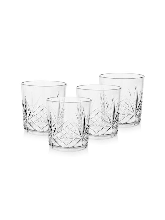 Orion Set of Cocktail/Drinking and Water Plastic Glasses 350ml 4 Pieces