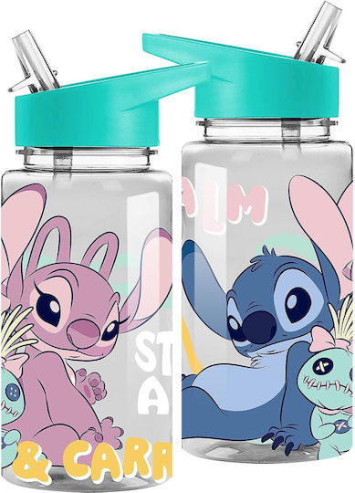 Kunststoff Kinder Trinkflasche Stitch Mehrfarbig 450ml