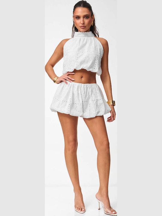 Women's Set with Shorts White