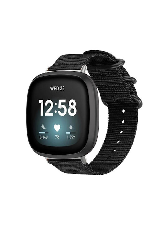 Samsung Galaxy Watch Ultra Ultra 2025 Xdfind Ring Buckle Nylon Canvas Watch Band Μαύρο