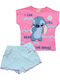 Kids Set with Shorts Summer 2 Pieces Pink Lilo & Stitch