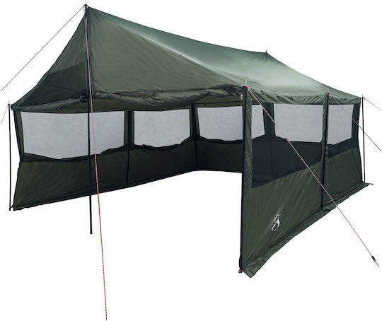 vidaXL Къмпинг сцена Каки 600x400x268см