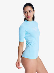 Roxy Whole Hearted UPF 50 Αντηλιακή Μπλούζα Τιρκουάζ