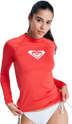 Roxy Whole Hearted Αντηλιακή Μπλούζα Κόκκινη Roxy Whole Hearted Αντηλιακή Μπλούζα Κόκκινη
