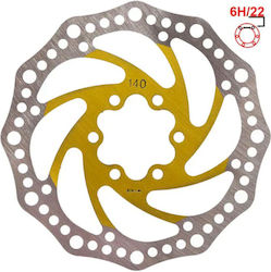 Ewheel Bicycle Disc Brake Rotor 6 Bolt 140mm Yellow Ewheel Bicycle Disc Brake Rotor 6 Bolt 140mm Yellow