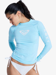 Roxy Whole Hearted UPF 50 Αντηλιακή Μπλούζα Τιρκουάζ