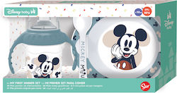 Disney Комплект За Хранене Mickey От Пластмаса 3 Части