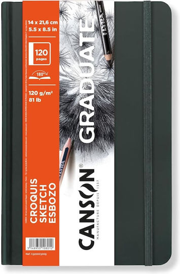 Graduate Canson Sketch Hardcover Book 120gr 14x21.6cm120 Pages