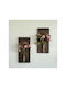SteweHome Wall Decor Pink Wooden 30x14cm 2 Pieces