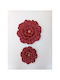 SteweHome Wall Decor Burgundy 25x25cm 2pcs