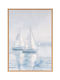 Canvas Painting Ships Blue-Beige 24x2x34cm Estheti 812-10047
