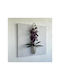 Stewehome Embossed Painting 3D Purple Orchid Wooden Base Purple 49x49 Cm