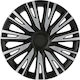 Car Hubcaps Shinku Silver Black 14'' Tech-One Black Silver Set of 4 Pieces Lampa 31451