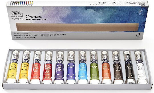 Winsor & Newton Cotman Σετ Νερομπογιές 8ml 12τμχ