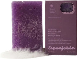 Burete de baie 2 în 1 cu săpun încorporat parfum de lavandă efect hrănitor calmant Esponjabon 120 gr Burete de baie 2 în 1 cu săpun încorporat parfum de lavandă efect hrănitor calmant Esponjabon 120 gr