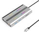 Orico XCR 12in1 RGB USB-C Docking Station με HDMI 4K PD Ethernet Ασημί