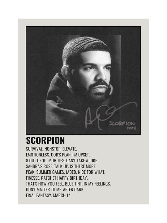 Music Poster Scorpion Drake Ms610 40cm X 50cm-70440pd155927