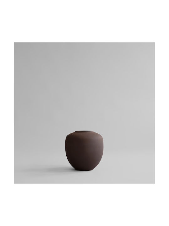 101 Copenhagen Decorative Ceramic Vase Medio Brown 30x30xH30cm
