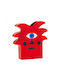 Qeeboo Dekorative Keramik Vasen Rot 15.5x8xH38.5cm