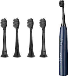 Set 4 Replacement Heads Drkala Seago Sonic Electric Toothbrush Compatible Sg-540 Soft Black Set 4 Replacement Heads Drkala Seago Sonic Electric Toothbrush Compatible Sg-540 Soft Black
