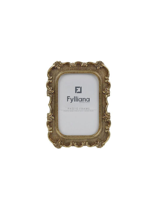 Fylliana Κορνίζα Πλαστική με Χρυσό Πλαίσιο