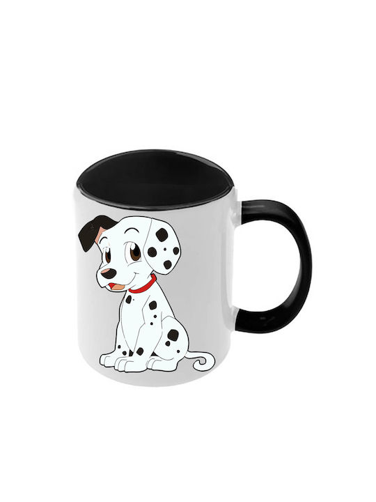 Κούπα Dalmatians Δαλματίας Μαύρη Λαβή Εσωτερικό