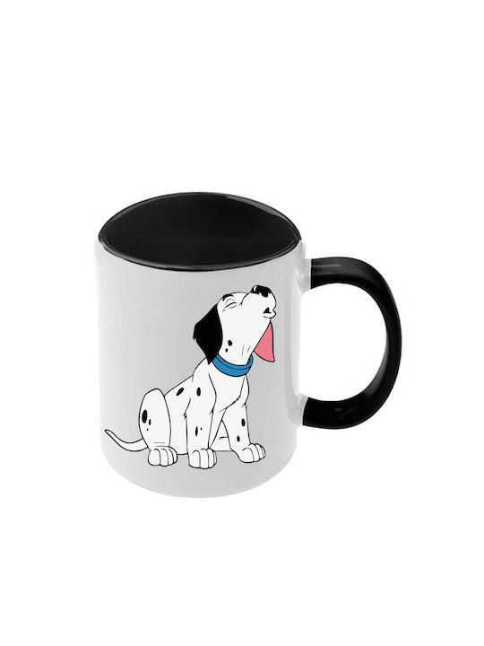 Κούπα Dalmatians Δαλματίας Μαύρη Λαβή Εσωτερικό
