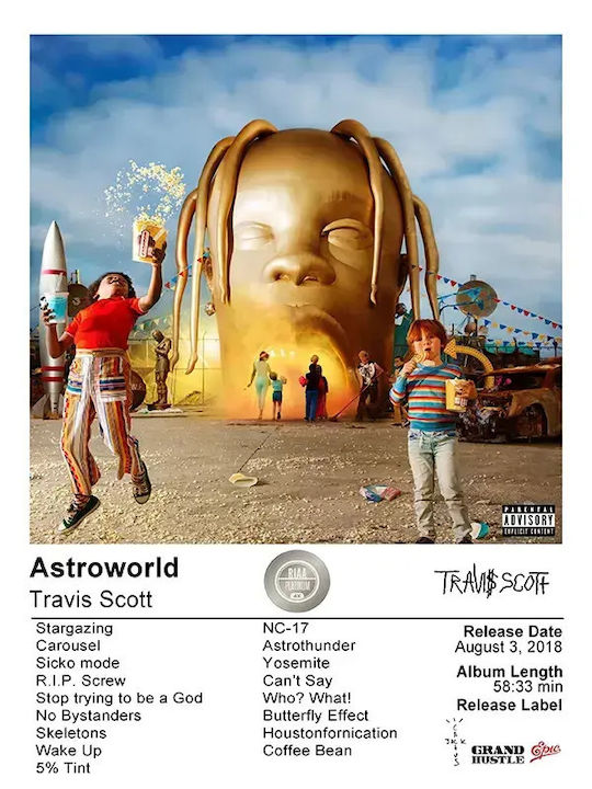 Music Poster Travis Scott Ms002 40cm X 50cm-49722pd156905