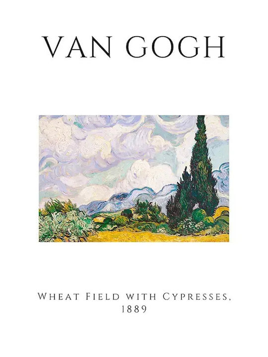 Poster Van Gogh Wheat Field Cypresses Art002 40cm X 50cm-55246pd156889