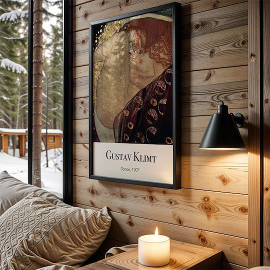 Poster Gustav Klimt Danae Art157 40cm X 50cm Premium Μαύρο Ξύλινο Κάδρο-56091pd156665f55323