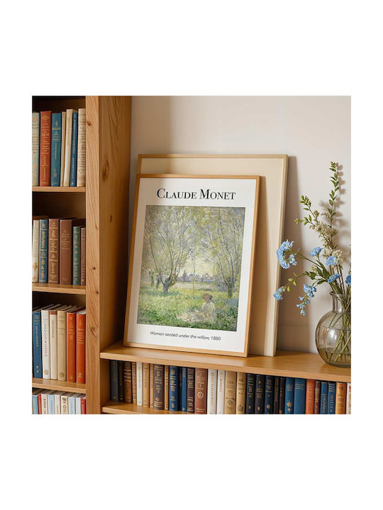 Poster Claude Monet Woman Seated Under Willow Art100 40cm X 50cm Μαύρη Ξύλινη Κορνίζα-56052pd156701f55321