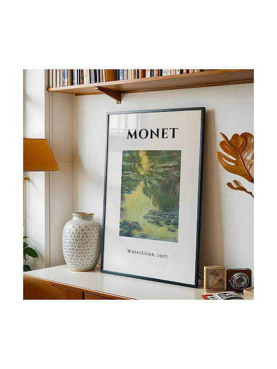 Poster Monet Waterlillies Art011 40cm X 50cm Λευκή Ξύλινη Κορνίζα-55796pd156880f55310