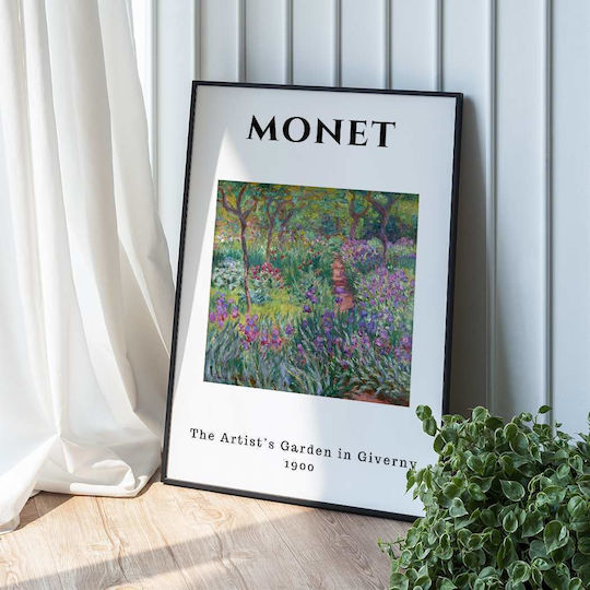 Poster Monet Artists Garden Art014 40cm X 50cm Κορνίζα Φυσικό Ξύλου Μπεζ 55869pd156879f55316