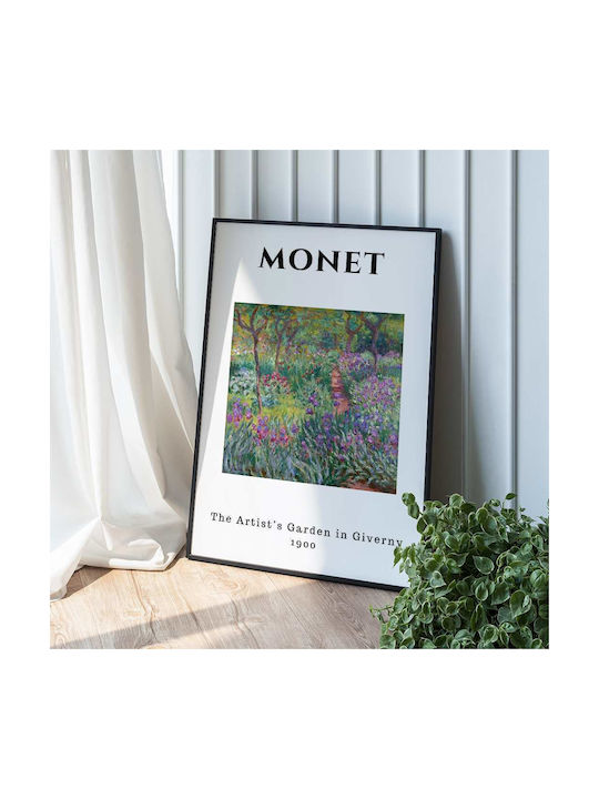 Poster Monet Artists Garden Art014 40cm X 50cm Black Wooden Frame