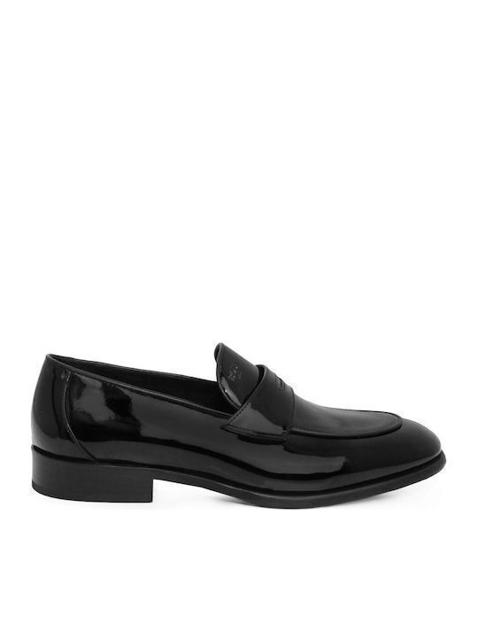 Boss Shoes Ανδρικά Σκαρπίνια από Λουστρίνι Blac...