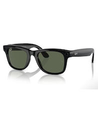 Ray Ban Wayfarer Shiny Black Frame, G15 Green Lens Smart Glasses Μαύρα