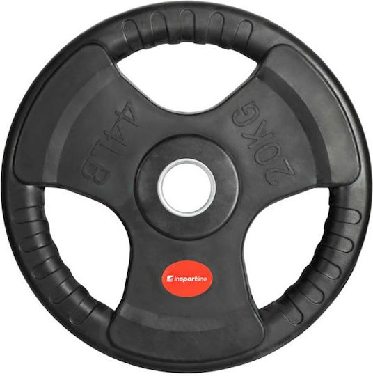 inSPORTline Δίσκος Ολυμπιακού Τύπου Λαστιχένιος 1 x 20kg Φ50mm με Λαβές