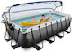 Exit Toys PVC Swimming Pool with Metallic Frame 400x200x100cm Black