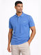 Polo Herrenbluse Kurzarm Hellblaue
