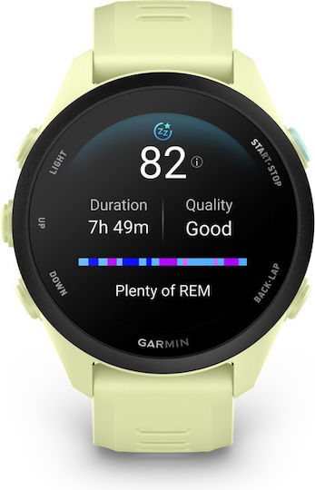 Garmin Forerunner 70 43mm Αδιάβροχο Smartwatch με Παλμογράφο (Citron)