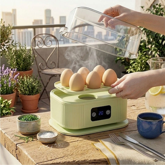 Βραστήρας Αυγών 6 Θέσεων 200W Κίτρινος