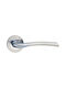 Middle Door Lever With Chrome-Satin Plate