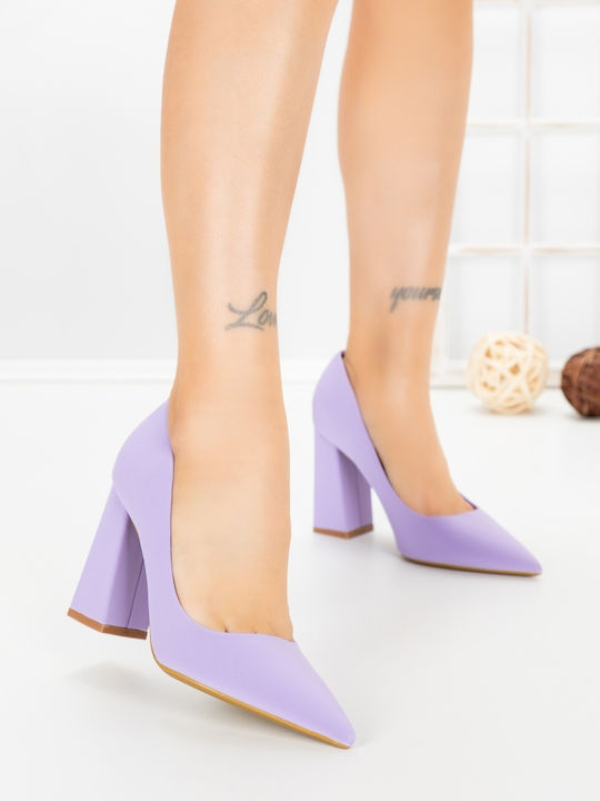 Pumps Mit Hohem Lila Absatz