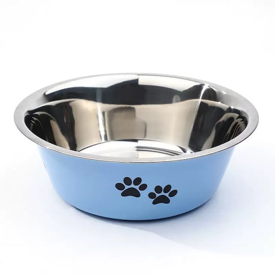 Pet's Choice Rostfreier Stahl Futternapf & Wasserschale für Hund & Katze 400ml in Hellblauer Farbe