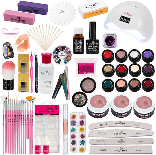Sensopro Milano Uv Gel Set Promoție Unghii False #56 + Cadou Set 15 Perii Pentru Unghii Manichiură