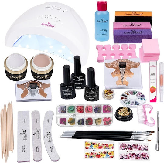 Set Gel Unghii Manichiură Franceză Promoție #53 + Cadou Set 4 Perii